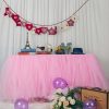 Tulle Tutu Table Skirt, Wedding Bridesmaid Sister Costume,Party Skirt, Rectangle Or Round Decorative Table Decoration, Fashion Deluxe Romantic Birthday Party Baby Shower
