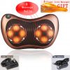 Back Neck Foot Shiatsu Massager Pillow and Gift(Finger Joint Massager) , Electric Shoulder Deep Tissue Massage Pillow Machine , 8 Heating Massage Balls Relieve Body Fatigue , Home and Car Adapter