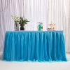 Tulle Tutu Table Skirt, Wedding Bridesmaid Sister Costume,Party Skirt, Rectangle Or Round Decorative Table Decoration, Fashion Deluxe Romantic Birthday Party Baby Shower - Image 8