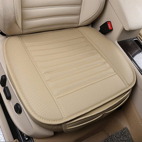 Comfortable and Breathable Four Seasons General Pu Leather Bamboo Charcoal Breathable Car Interior Seat Cushion Cover Pad Mat for Office Chair Auto Car Supplies - Image 5