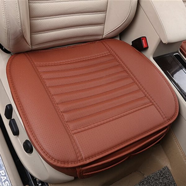 Comfortable and Breathable Four Seasons General Pu Leather Bamboo Charcoal Breathable Car Interior Seat Cushion Cover Pad Mat for Office Chair Auto Car Supplies - Image 3