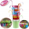 10 Pack Detachable Hook Metal Bucket Flowerpot Colored Garden Flower Pots/Hanging Flowerpots/Balcony Planters Flower pots