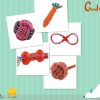 Pet Dog Cotton Rope Toys bundle, cats and dogs chew toys,1* balls,1* bones, 1*carrots, bite Teddy woven cotton rope (10 Packs) - Image 3