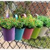 10 Pack Detachable Hook Metal Bucket Flowerpot Colored Garden Flower Pots/Hanging Flowerpots/Balcony Planters Flower pots - Image 6
