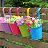 10 Pack Detachable Hook Metal Bucket Flowerpot Colored Garden Flower Pots/Hanging Flowerpots/Balcony Planters Flower pots - Image 5