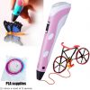 3D Printing Pen with 9M Long 1.75MM 3color PLA - 3D Doodler Pen Kits 3D Printing Pen with LCD Display PLA Filament Refills for Kids,Adults, Doodling, Artist, Girls, DIY, Drawing etc