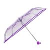 Transparent Dome Umbrella, Beautiful Flower Dome Shape Umbrella, Cherry Blossoms Semi Automatic Umbrella, Romantic & Cute Color - Image 2