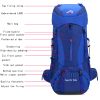 75L Camping Hiking Backpack Hiking Mountain Climbing Backpack Water-proof with Rain Cover for Camping - Image 6