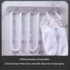 Foldable hangers, laundry drying racks, wall racks for clothes racks, clothing drying racks, wall-mounted folding drying rack clips, socks, towels, underwear, gloves - Image 5