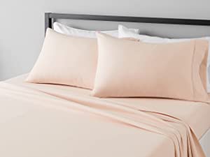 Amazon Basics Microfiber bed sheet sets for master bedroom, kids room, dorm room or guest room