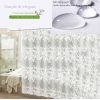 Bathroom shower curtain, bathroom bathtub decoration, durable, polyester with anti-rust metal sheath, waterproof and washable, hotel high-quality bathroom shower curtain, 71x71 inches - Image 3
