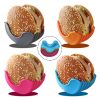 4 Pcs Retractable Burger Rack, Reusable Burger Rack, Silicone Clip Box, Sandwich Clip, for Adults and Children Family Dinners, In-Car Dining, Camping