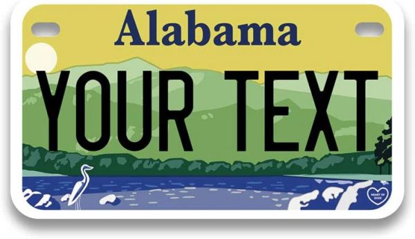 Personalized Mini License Plate | Choose from All 50 States | Bike License Plate | 7 x 4 inch | Custom License Plate for Kids Toy Car and Wagons | Golf Cart Accessories | ATV, Motorcycle and Mopeds