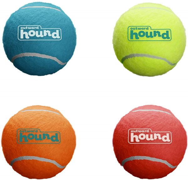 Outward Hound Squeaker Ballz, Tennis Ballz, Tennis Max Balls, Tennis Maze Craze - Squeaking and Fetching Tennis Ball Dog Toys