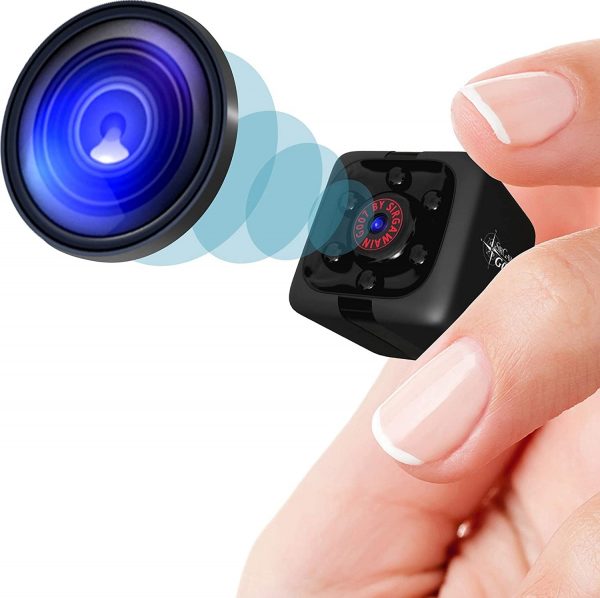 Mini Spy Camera 1080P Hidden Camera - Portable Small HD Nanny Cam with Night Vision and Motion Detection - Indoor Covert Security Camera for Home and Office - Hidden Spy Cam - Built-in Battery