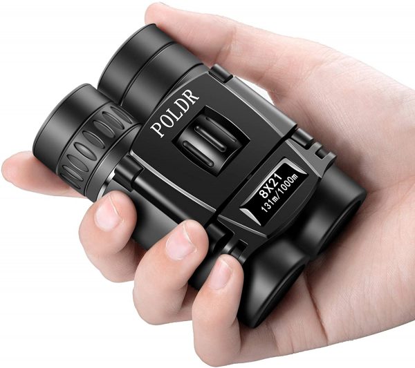 POLDR 8x21 Small Compact Lightweight Binoculars for Adults Kids Bird Watching Traveling Sightseeing.Mini Pocket Folding Binoculars for Concert Theater Opera