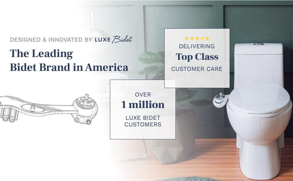 Designed by the leading bidet brand in America, delivering top customer care to over 1 million.