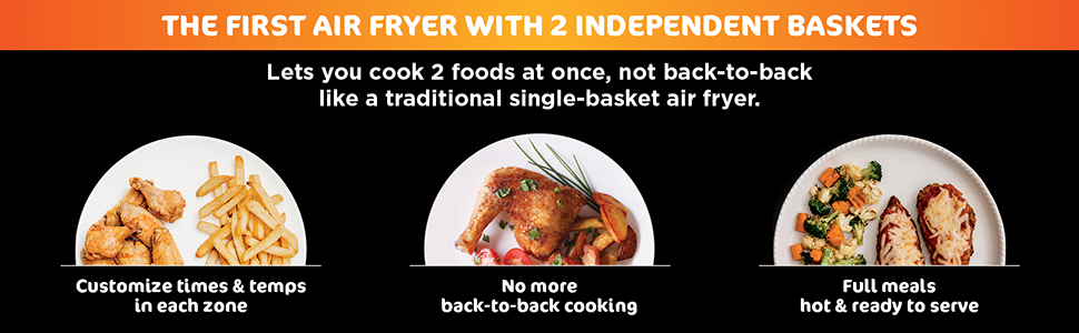 air fryer basket, air fryer chicken, family meals, quick family meals, large family meals