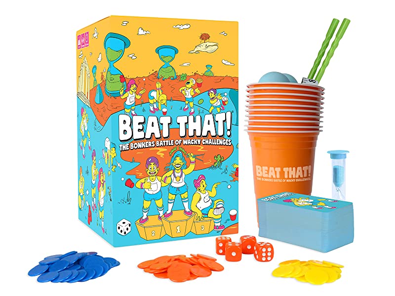 Beat That! board game with challenge cards. Card game suitable for boys and girls aged 8, 9, 10, 11