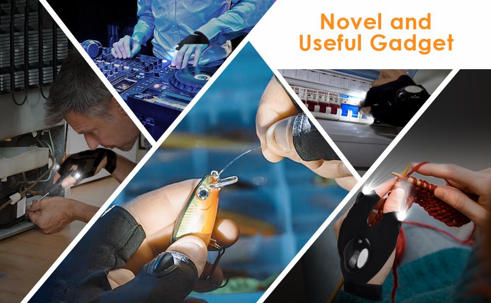 LED Flashlight Gloves - Novel and Useful Gadget