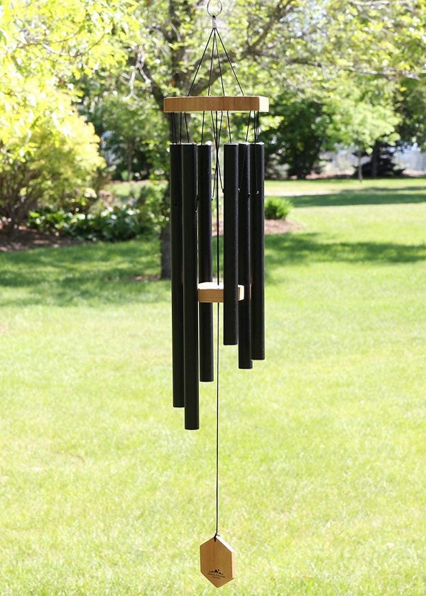 UpBlend Outdoors Wind Chimes for People WHO Like Their Neighbors - Soothing Melodic Tones. Bamboo and Bronze Aluminum Chime, Great as a Gift or for Your Own Patio, Porch, Garden, and Backyard.