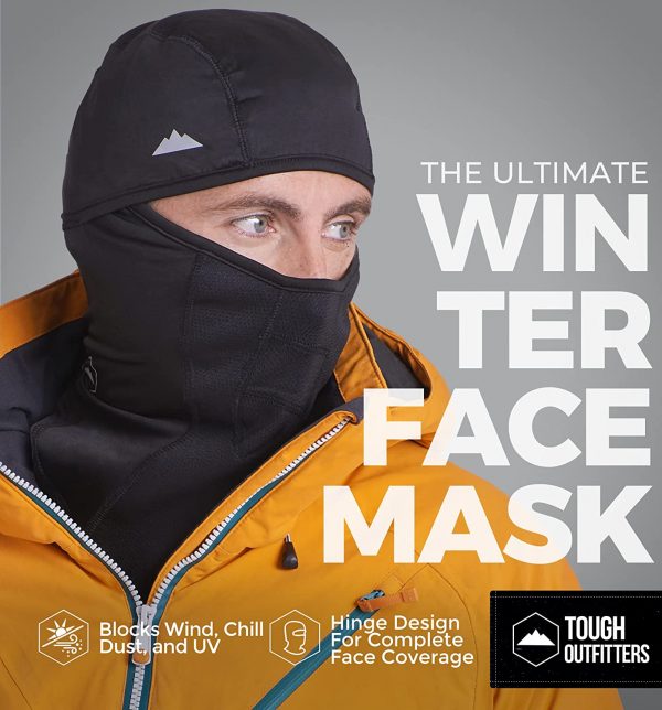 Balaclava Ski Mask - Winter Face Mask for Men & Women - Cold Weather Gear for Skiing, Snowboarding & Motorcycle Riding Black - Image 2