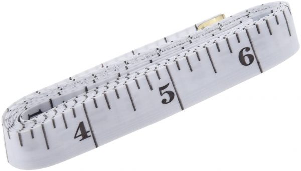 Soft Tape Measure Double Scale Body Sewing Flexible Ruler for Weight Loss Medical Body Measurement Sewing Tailor Craft Vinyl Ruler, Has Centimetre Scale on Reverse Side 60-inch（White） - Image 2