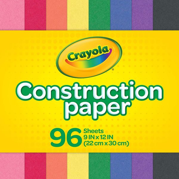 Crayola Construction Paper 9" x 12" Pad, 8 Classic Colors (96 Sheets), Great for Classrooms & School Projects, Assorted - Image 2