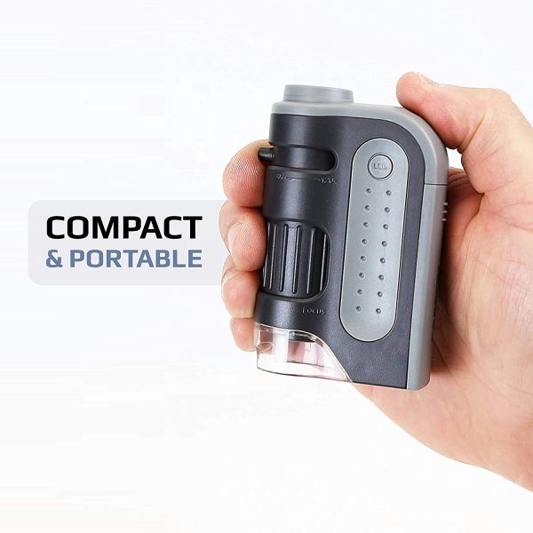 Carson MicroBrite Plus 60x-120x LED Lighted Zoom Pocket Microscope with Aspheric Lens System - Image 2