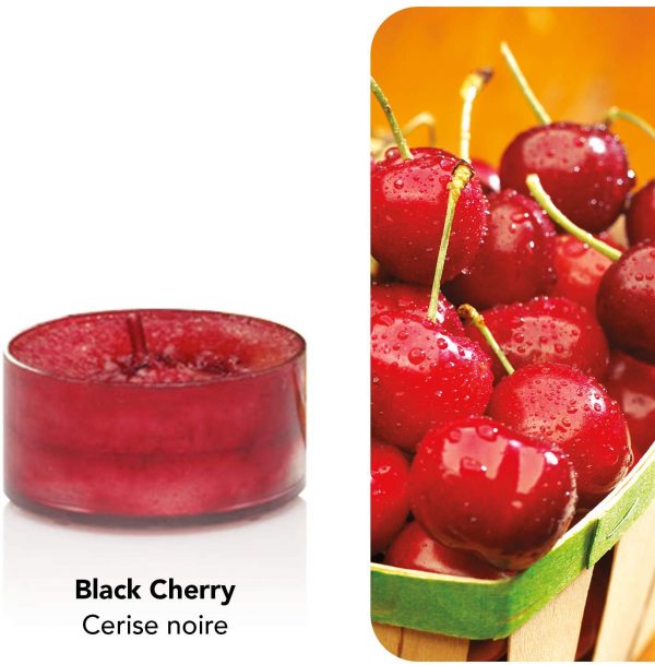 Yankee Candle Tea Light Scented Candles | Black Cherry | 12 Count