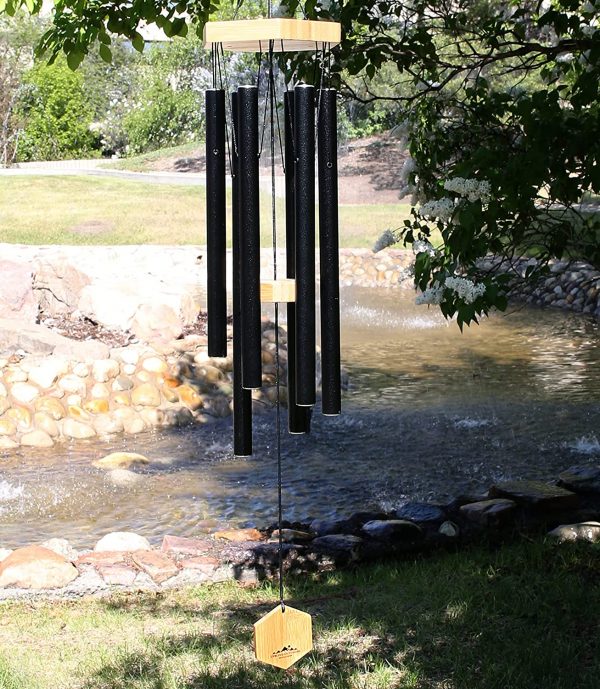 UpBlend Outdoors Wind Chimes for People WHO Like Their Neighbors - Soothing Melodic Tones. Bamboo and Bronze Aluminum Chime, Great as a Gift or for Your Own Patio, Porch, Garden, and Backyard. - Image 2