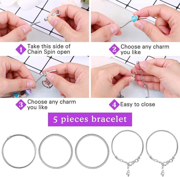 Bracelet Making Craft Kit for Girls,Jewelry Making Supplies Beads Charms Bracelets for DIY Craft Gifts Toys for Teen Girls Age 4 5 6 7 8 9 10 12 - Image 5