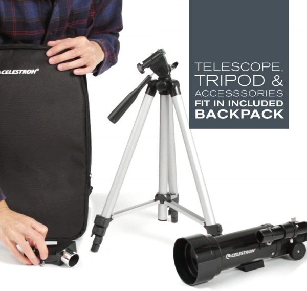 Celestron - 70mm Travel Scope - Portable Refractor Telescope - Fully-Coated Glass Optics - Ideal Telescope for Beginners - BONUS Astronomy Software Package - Image 9