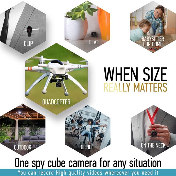 Mini Spy Camera 1080P Hidden Camera - Portable Small HD Nanny Cam with Night Vision and Motion Detection - Indoor Covert Security Camera for Home and Office - Hidden Spy Cam - Built-in Battery - Image 9