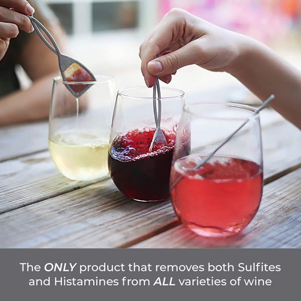 PureWine Wand Purifier Filter Stick Removes Histamines and Sulfites - Reduces Wine Allergies & Eliminates Headaches - Drop It & Stir Aerates Restoring Taste & Purity - Image 2