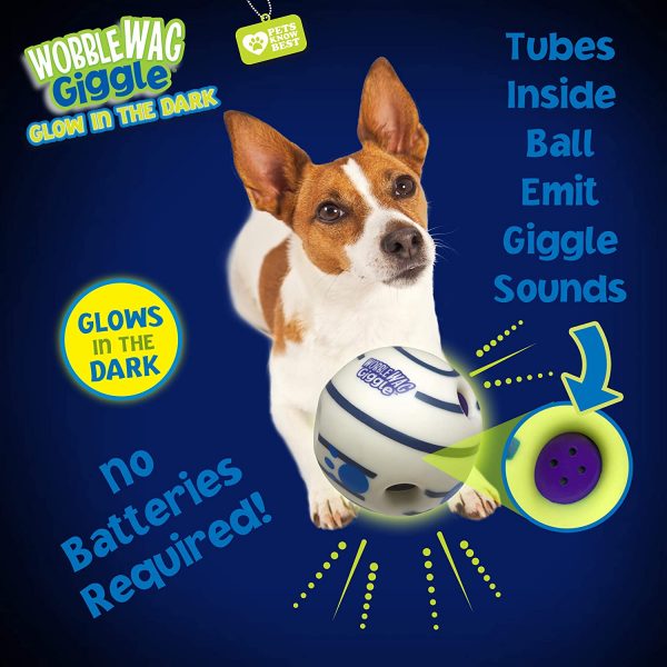 Wobble Wag Giggle Ball, Interactive Dog Toy, Fun Giggle Sounds When Rolled or Shaken, Pets Know Best, As Seen On TV - Image 8