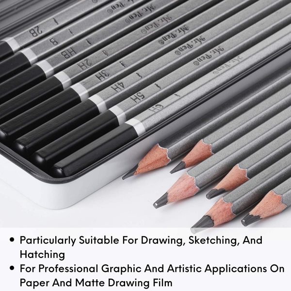 Mr. Pen- Sketch Pencils for Drawing, 14 Pack, Drawing Pencils, Art Pencils, Graphite Pencils, Graphite Pencils for Drawing, Art Pencils for Drawing and Shading, Shading Pencils for Sketching - Image 8