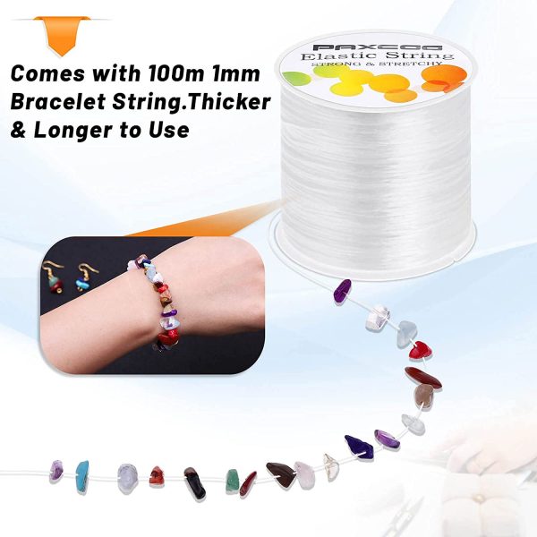 Paxcoo 1mm Elastic Bracelet String Cord Clear Stretch Bead Cord for Jewelry Making and bracelet Making - Image 6