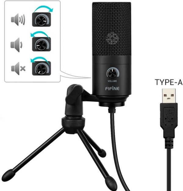 USB Microphone,FIFINE Metal Condenser Recording Microphone for Laptop MAC or Windows Cardioid Studio Recording Vocals, Voice Overs,Streaming Broadcast and YouTube Videos-K669B - Image 8