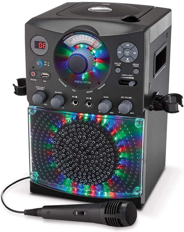 Singing Machine SML385UBK Bluetooth Karaoke System with LED Disco Lights, CD+G, USB, and Microphone, Black [Amazon Exclusive] - Image 8