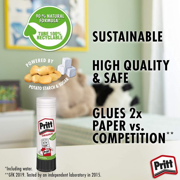 Pritt Glue Stick, Safe & Child-Friendly Craft Glue for Arts & Crafts Activities, Strong-Hold adhesive for School & Office Supplies - Image 8