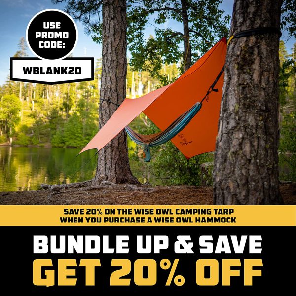 Wise Owl Outfitters Camping Hammocks - Portable Hammock Single or Double Hammock for Outdoor, Indoor w/ Tree Straps - Backpacking, Travel, and Camping Gear - Image 8