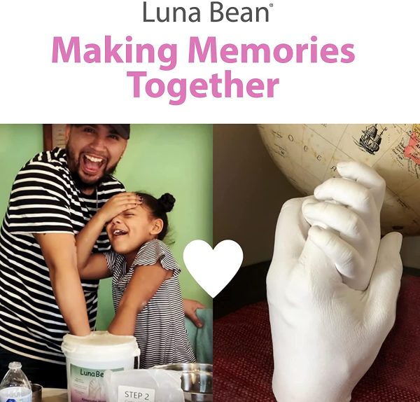 Luna Bean Keepsake Hands Casting Kit | DIY Plaster Statue Molding Kit | Hand Holding Craft for Couples, Adult & Child, Wedding, Friends, Anniversary - Image 7