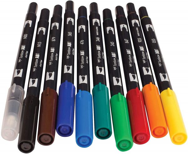 Tombow 56167 Dual Brush Pen Art Markers, Primary, 10-Pack. Blendable, Brush and Fine Tip Markers - Image 6