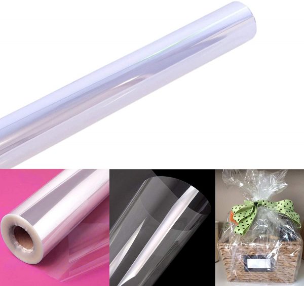 Clear Cellophane Wrap Roll | 100’ Ft. Long X 16” In. Wide | 2.3 Mil Thick Crystal Clear | Gifts, Baskets, Arts & Crafts, Treats, Wrapping | Food Grade Specifications | By Anapoliz - Image 3