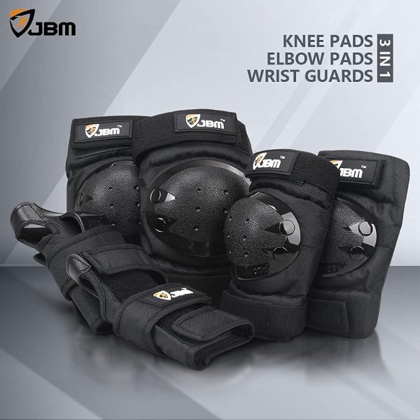 JBM Adult/Child Knee Pads Elbow Pads Wrist Guards 3 in 1 Protective Gear Set for Multi Sports Skateboarding Inline Roller Skating Cycling Biking BMX Bicycle Scooter - Image 7