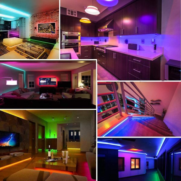 50ft Led Lights for Bedroom, Keepsmile APP Control Music Sync Color Changing Led Light Strips Led Strip Lights with Remote for Room Home Decoration - Image 4