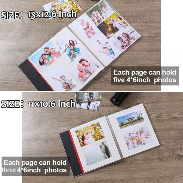 Vienrose Large Photo Album Self Adhesive for 4x6 8x10 Pictures Magnetic Scrapbook Album DIY 40 Blank Pages with A Metallic Pen - Image 3