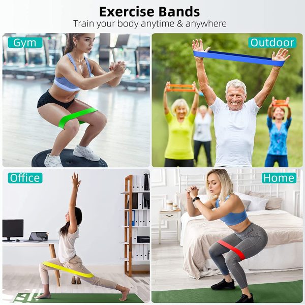 Resistance Bands, Exercise Workout Bands for Women and Men, 5 Set of Stretch Bands for Booty Legs - Image 3