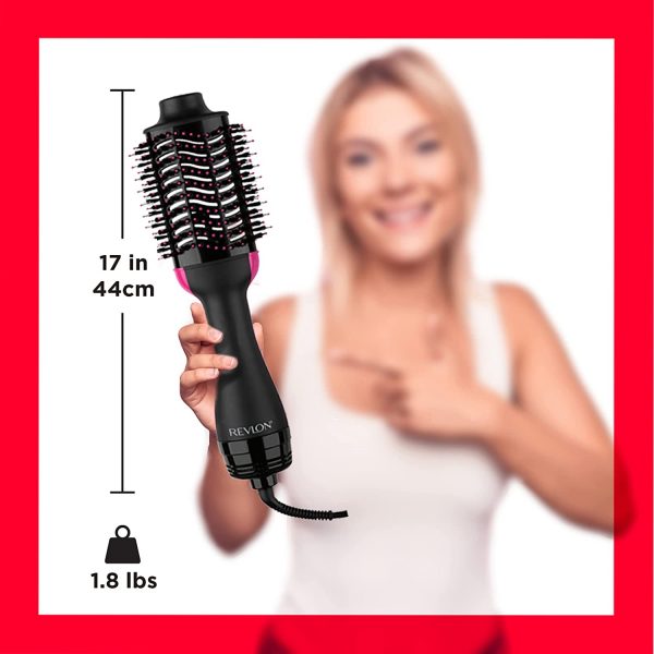 REVLON One-Step Hair Dryer And Volumizer Hot Air Brush, Black - Image 5